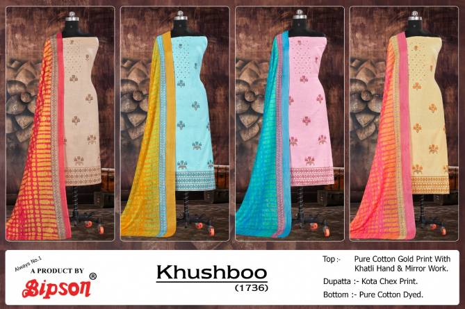Bipson Khushboo 1736 Cotton Printed Daily Wear Dress Material Collection